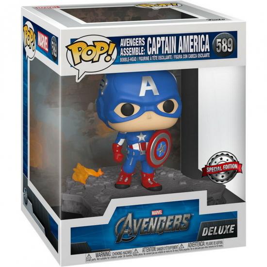 Ajándék ötlet  Deluxe Avengers   Captain America Assemble Exclusive  figura 15 cm