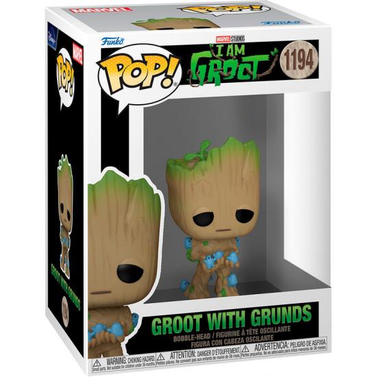 Ajándék ötlet  Marvel I am Groot  Groot with Grunds   figura
