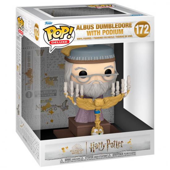 Ajándék ötlet  Deluxe Harry Potter Dumbledore pódiummal #172  15cm figura