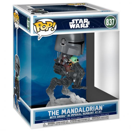 Ajándék ötlet  Rides Deluxe Star Wars Mandalorian & Grogu The Mandalorian with Grogu in Imperial Remnant ATRT #837  15cm figura