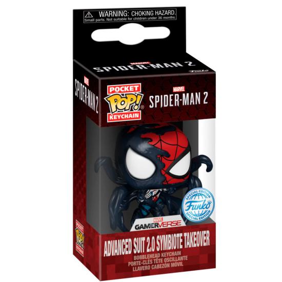 Ajándék ötlet  Pocket ! kulcstartó Marvel SpiderMan 2 Advanced Suit 2.0 Symbiote Takeover