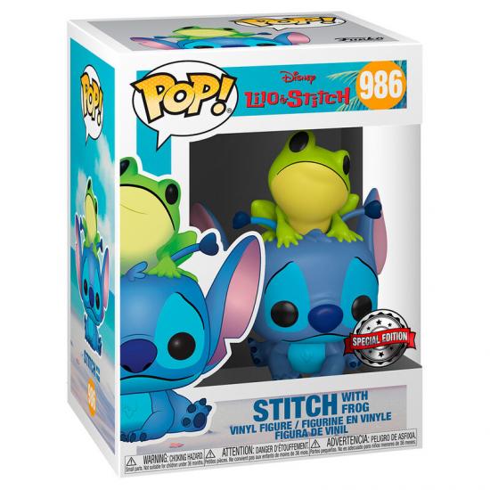 Ajándék ötlet  Disney Lilo & Stitch  Stitch with Frog Exclusive #986   figura