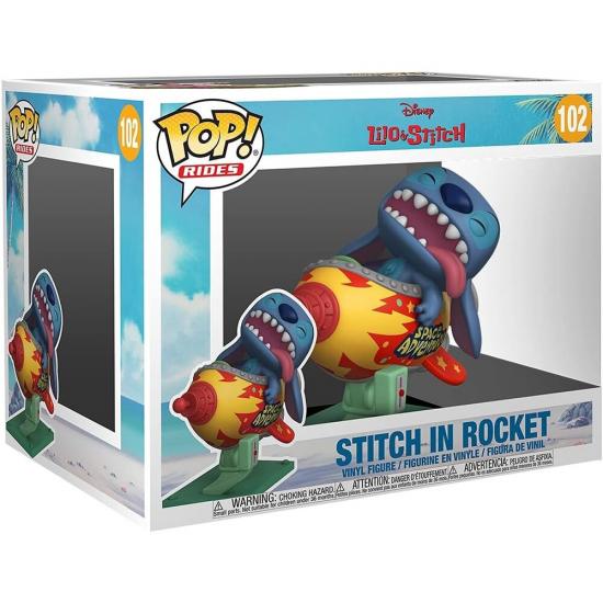 Ajándék ötlet  Rides Super Deluxe Disney Lilo and Stitch  Stitch in Rocket #102  15 cm figura