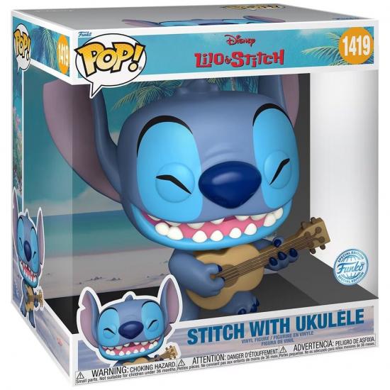 Ajándék ötlet  Disney Stitch Ukelele Exclusive #1419  25cm figura