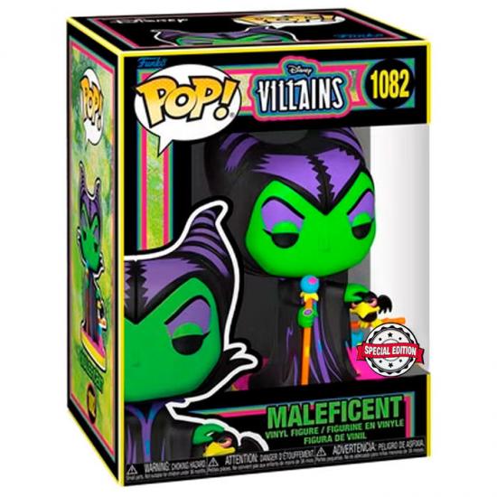 Ajándék ötlet  Disney Villains Maleficent Black Light Exclusive #1082   figura