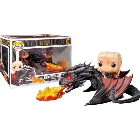 Ajándék ötlet  Game of Thrones Daenerys on Fiery Drogon  Trónok Harca #68  15cm figura