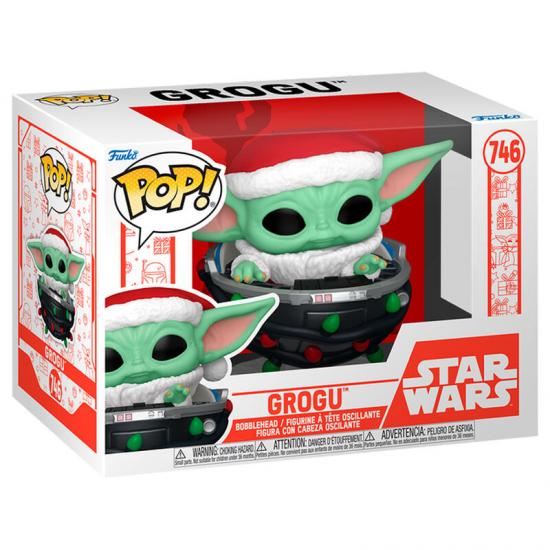 Ajándék ötlet  Star Wars Grogu with Santa Hat in Pram #746   figura