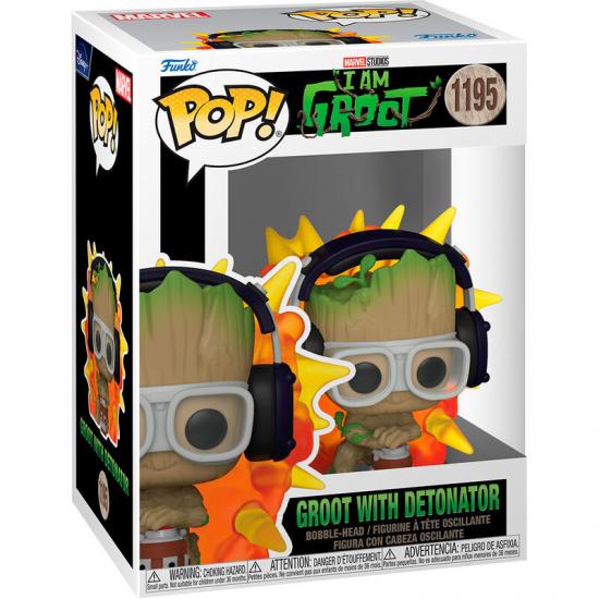 Ajándék ötlet  Marvel I am Groot  Groot with Detonator #1195   figura