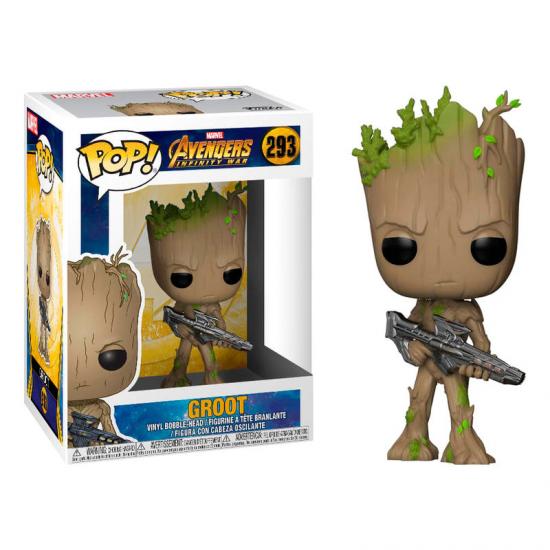 Ajándék ötlet  Marvel Avengers Infinity War Teen Groot with Gun #293   figura