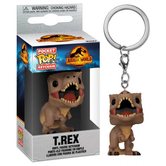 Ajándék ötlet  Pocket ! Movies  Jurassic World 3 TRex kulcstartó