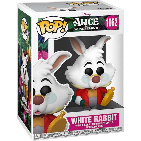 Ajándék ötlet  Disney Alice in Wonderland 70th White Rabbit with Watch #1062   figura