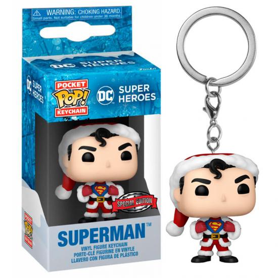 Ajándék ötlet  Pocket ! DC Comics Holiday Superman Exclusive kulcstartó