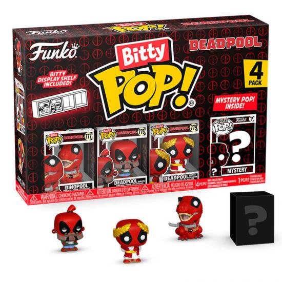 Ajándék ötlet  Bitty ! Marvel Deadpool Dinopool 4dbos figura szett