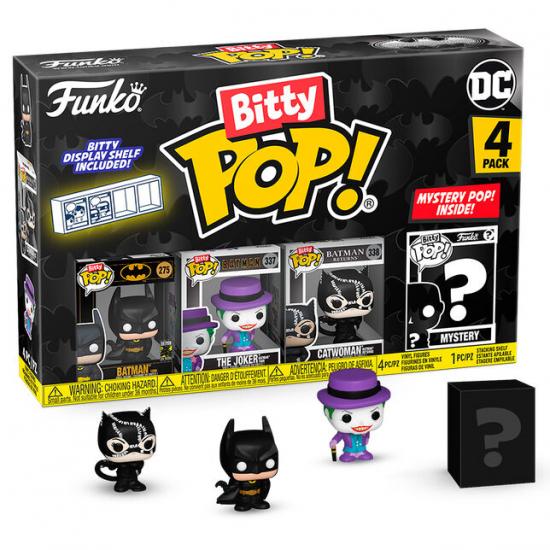 Ajándék ötlet  Blister Bitty ! DC Comics Batman 85th Anniversary Batman 4dbos figura szett