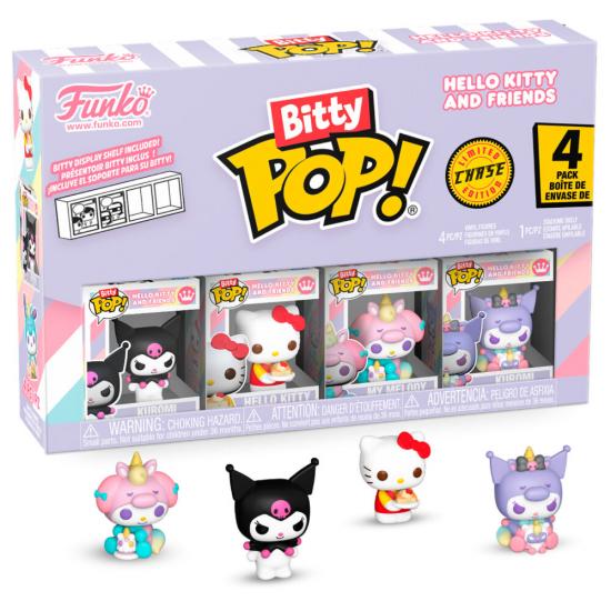 Ajándék ötlet  Bitty ! Hello Kitty and Friends Kuromi chase 4dbos szett