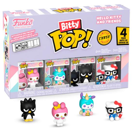 Ajándék ötlet  Bitty ! Hello Kitty and Friends My Melody chase 4dbos szett