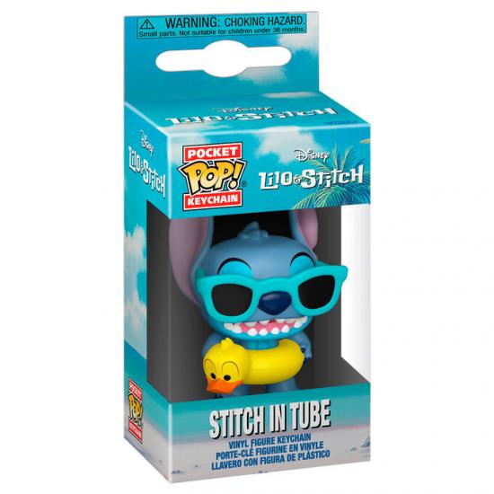 Ajándék ötlet  Pocket ! kulcstartó Disney Lilo & Stitch  Stitch in Tube