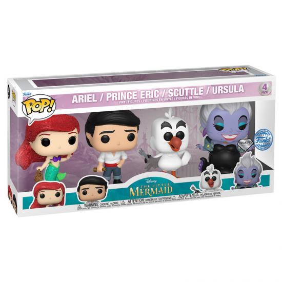 Ajándék ötlet  Disney Little Mermaid   Kis hablány 4dbos Exclusive figura szett