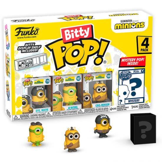 Ajándék ötlet  Bitty ! Minions 4dbos figura szett