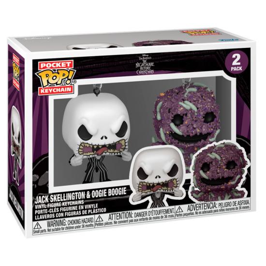 Ajándék ötlet  Pocket ! Disney Nightmare Before Christmas Jack & Oogie Boogie 2dbos kulcstartó szett