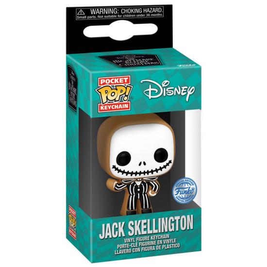 Ajándék ötlet  Pocket ! Disney Nightmare Before Christmas Jack Skellington Gingerbread Exclusive kulcstartó