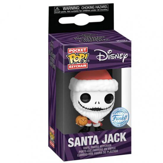 Ajándék ötlet  Pocket ! Disney Nightmare Before Christmas Santa Jack Exclusive kulcstartó