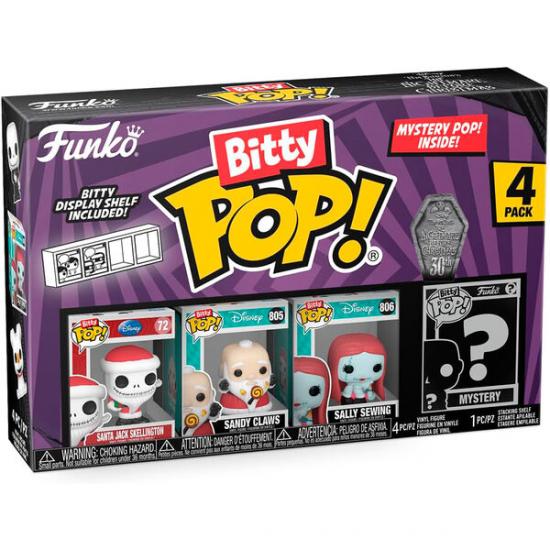 Ajándék ötlet  Bitty ! Disney Nightmare Before Christmas Santa Jack 4dbos figura szett
