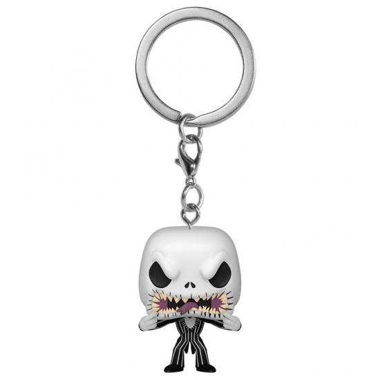 Ajándék ötlet  Pocket ! Disney Nightmare Before Christmas Jack Scary Face kulcstartó