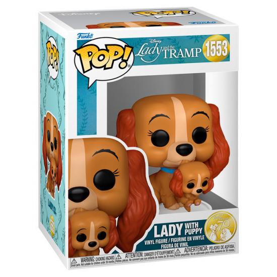 Ajándék ötlet  Disney Lady and the Tramp Susi és Tekergő Lady with Puppy #1553   figura