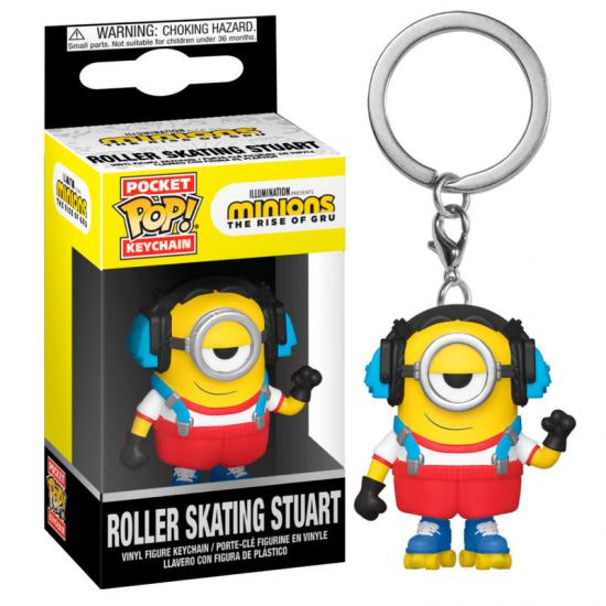 Ajándék ötlet  Pocket ! Minions 2 Roller Skating Stuart kulcstartó