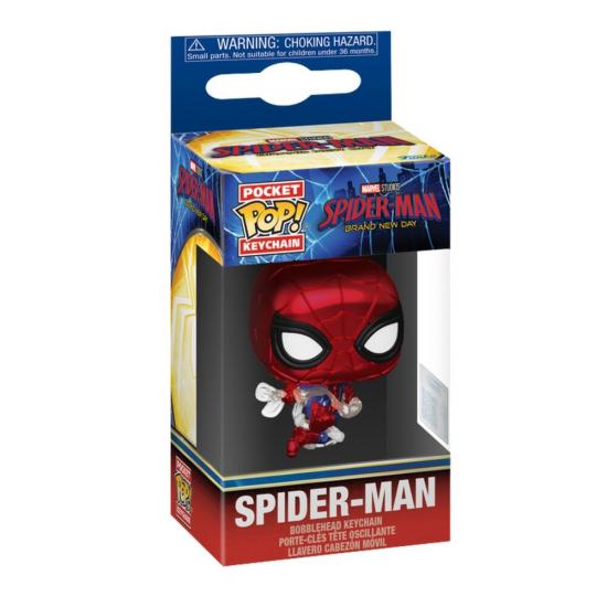 Ajándék ötlet  Pocket !  Marvel SpiderMan Brand New Day SpiderMan Metallic kulcstartó