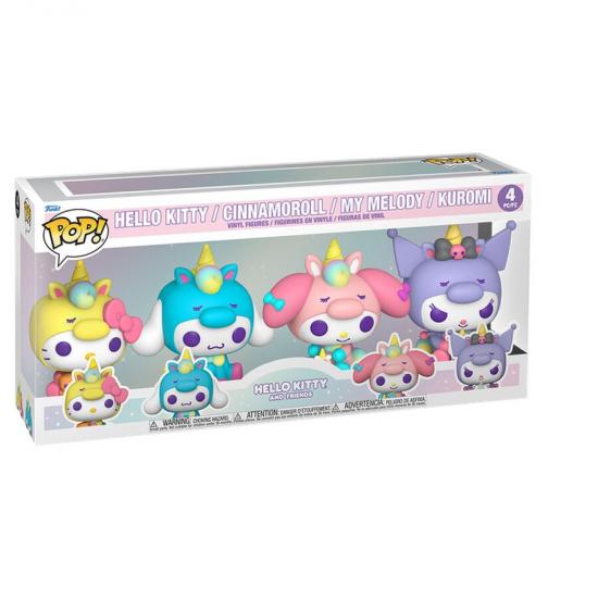 Ajándék ötlet   Animations & Cartons figuras Hello Kitty and Friends, Hello Kitty,  Cinamoroll, My Melody, Kuromi 4dbos szett   figurák
