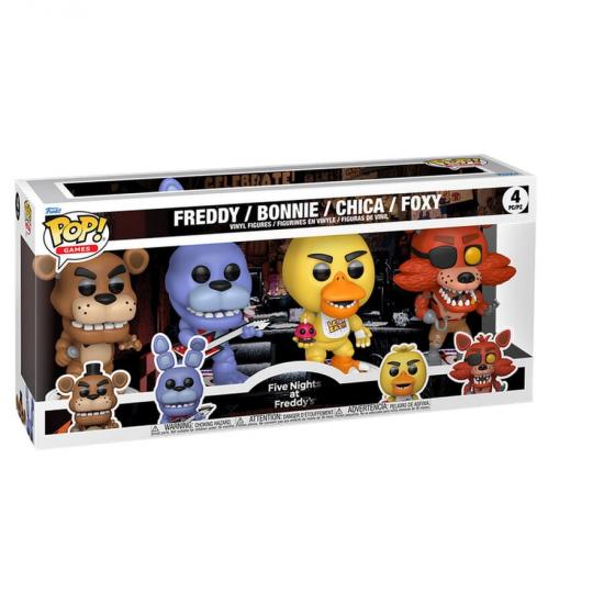 Ajándék ötlet  Video & Games  FNAF  4dbos szett Five Nights at Freddys, Freddy, Bonnie, Chica, Foxy es figurák